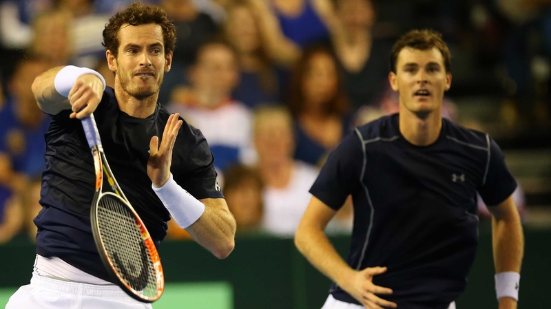 Andy Murray (L) and his brother Jamie will compete in the Davis Cup final for Britain