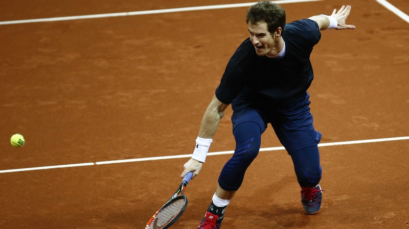 Andy Murray during a practice session at Flanders Expo