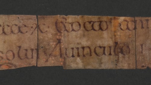 The fragments were discovered in the spine of a book and were probably used as stuffing for the binding