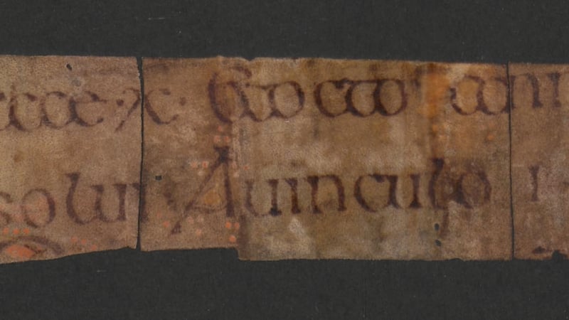 The fragments were discovered in the spine of a book and were probably used as stuffing for the binding