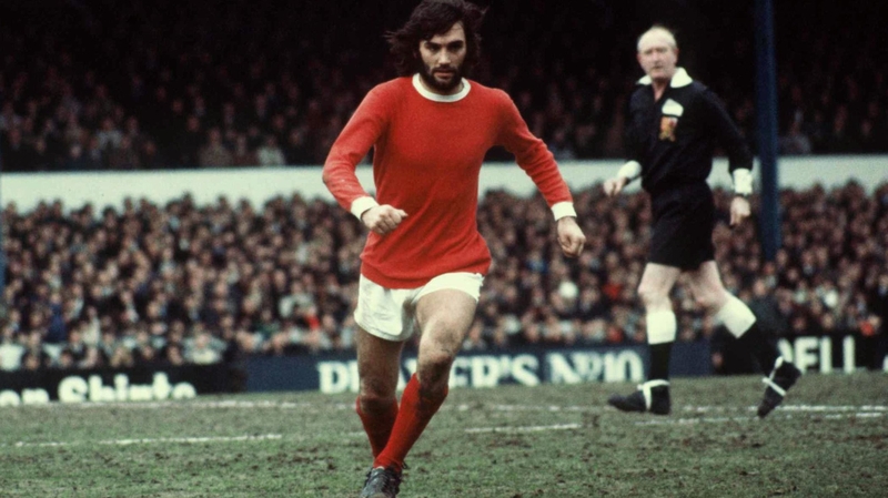 George Best in action for Manchester United in 1972