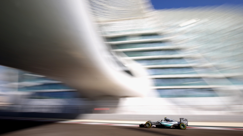 Nico Rosberg in action during qualifying for the 2015 Abu Dhabi Grand Prix