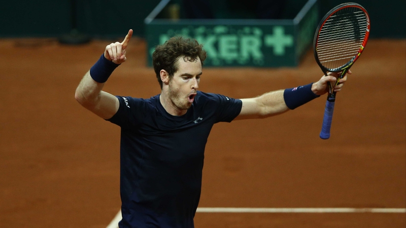Andy Murray celebrates victory over Ruben Bemelmans