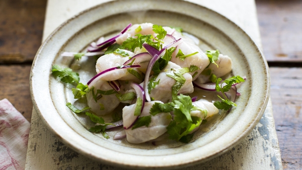 Tiger's Milk Sea Bass Ceviche with Quinoa Salad