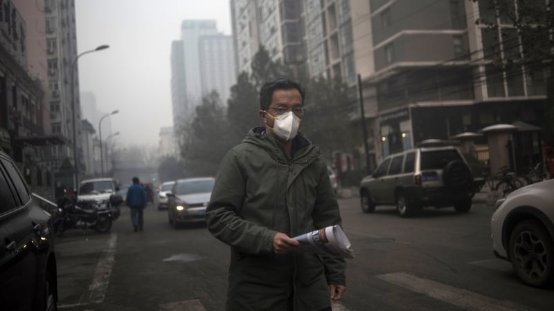 The reading of PM2.5 is nearly seven times the World Health Organisation's recommended maximum exposure of 25