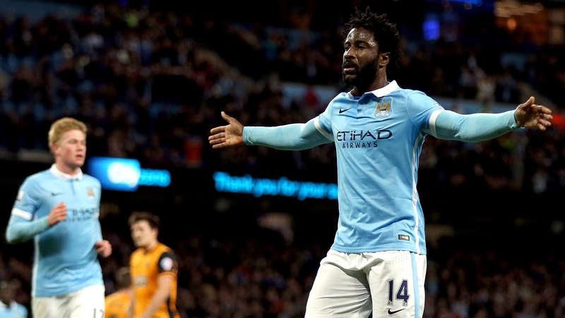 Wilfried Bony celebrates scoring the game's opening goal