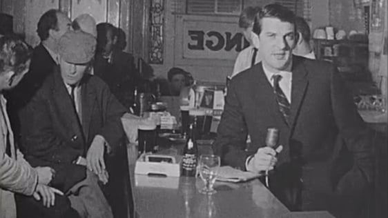 Diarmuid O'Muirithe in McDaid's pub, Dublin where he talks to locals about Patrick Kavanagh.