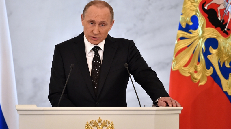 Vladimir Putin made the remarks in his annual state of the nation address