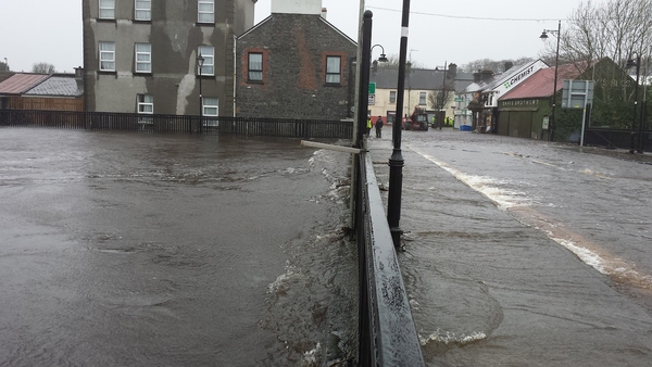 The River Deel has burst its banks in Crossmolina, Co Mayo (Pic: Richard Moyles)