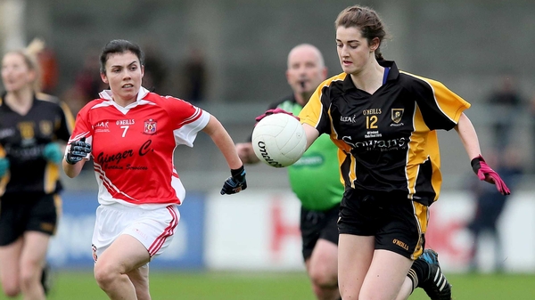 Mourneabbey's Joanne Courtney tracks Eimear Meaney of Donaghmoyne