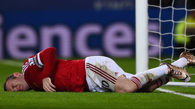Wayne Rooney injured his ankle in the 1-1 draw at Leicester City