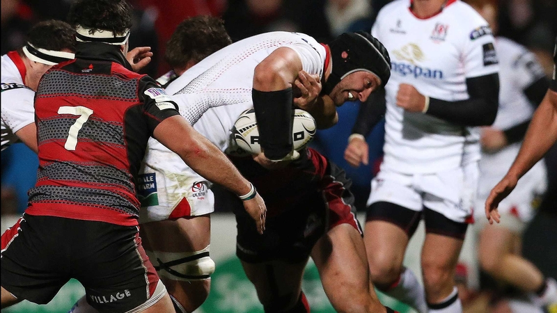Dan Tuohy makes a break against Edinburgh before his injury