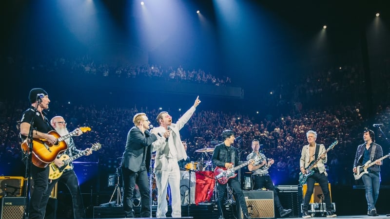 The US band joined U2 on stage for a cover of Patti Smith's People Have the Power. Photo: Danny North