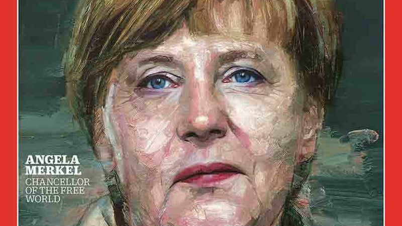 Angela Merkel's portrait on Time magazine