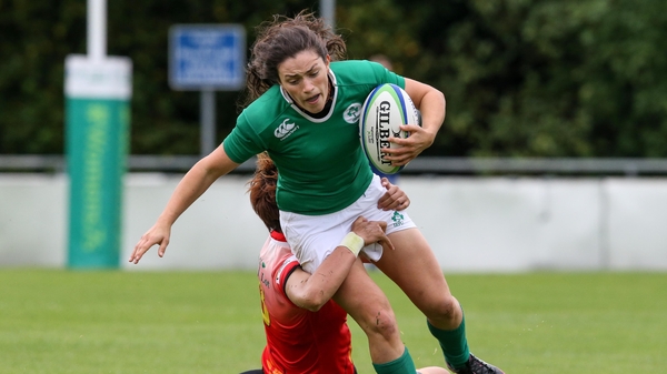 Ireland sevens player Lucy Mulahll in action at the sevens series qualifier at UCD in August