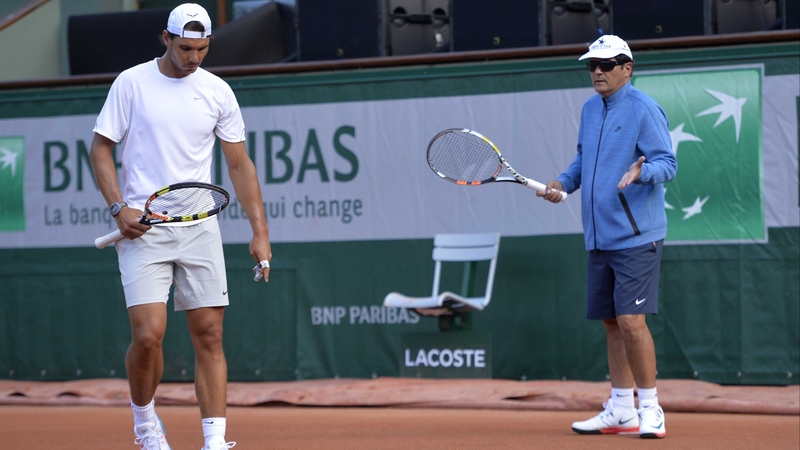 Rafael Nadal with his uncle and coach Toni
