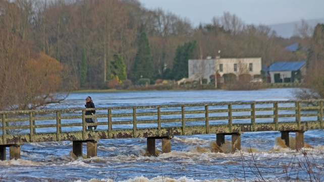 Castleconnell, Co Limerick and Doonass, Clonlara, Co Clare, linked by a footbridge over the Shannon (Pic: Sean Ryan)
