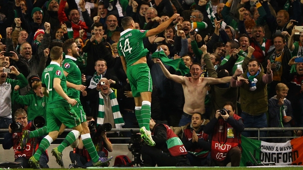 Jon Walters celebrates his first goal against Bosnia-Herzegovina