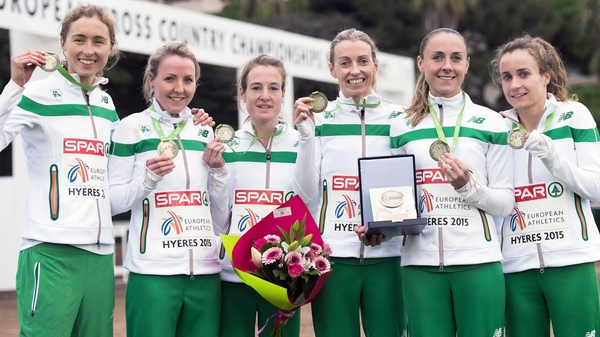 Ireland women's senior team show off their bronze medals