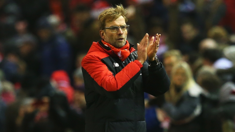 Jurgen Klopp applauds the Anfield crowd