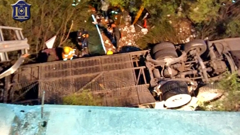 Bus crashed into a ravine in Salta province, Argentina