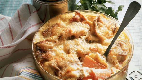 All your Christmas leftovers mixed together in this comfort casserole bake