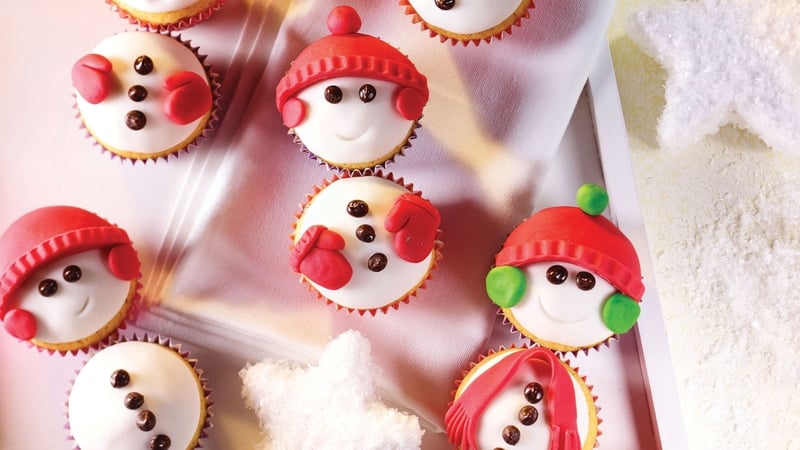 Snowman cranberry and chocolate chip muffins
