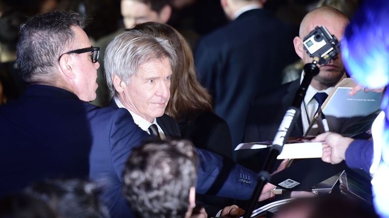 Harrison Ford at the London premiere of Star Wars
