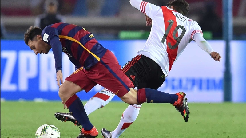 Leo Messi opened the scoring for Barcelona in Yokohama