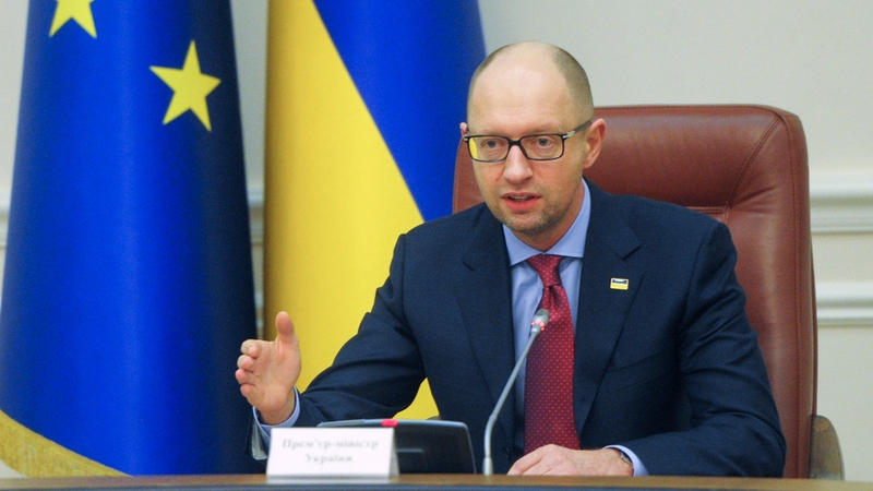 Arseniy Yatsenyuk says the sanctions are aimed at protecting Ukraine's domestic market