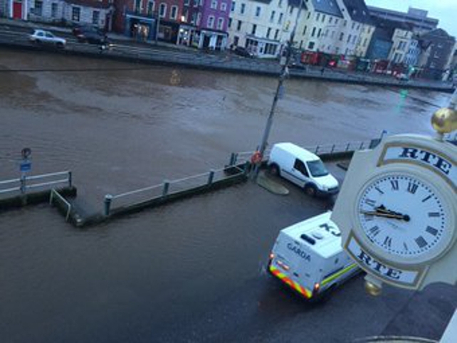 High tide in Cork city centre this morning