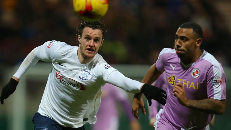 Will Keane (l) in action for Preston North End before his move back to Old Trafford