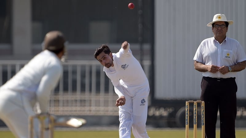 Mohammad in action following his return from a lengthy match-fixing ban