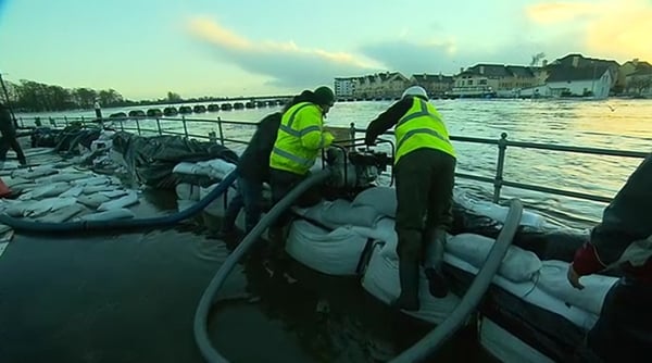 The ESB confirmed the move was taken for safety reasons after pillars connecting an electricity substation to the Bastion Quay complex became submerged in flood water
