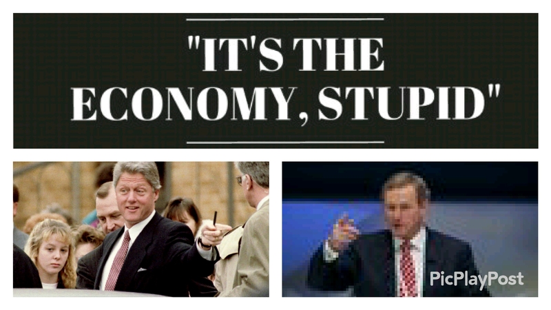 Taoiseach Enda Kenny is following the Clinton campaign book with his focus on the economy