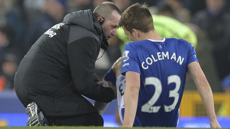 Ireland defender Seamus Coleman could be out for a month