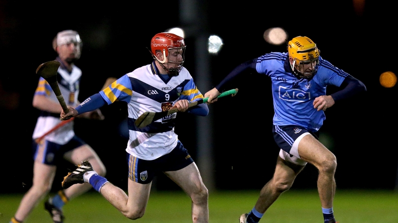 Dublin's Eamonn Dillon and Jack Mullaney of UCD were part of a lively encounter at Belfield