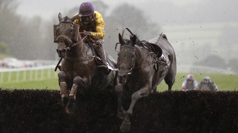 Jamie Moore riding Mountainous clears the last to win the Coral Welsh Grand National at Chepstow