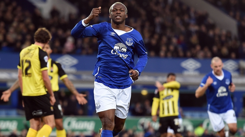 Arouna Kone opened the scoring for Everton
