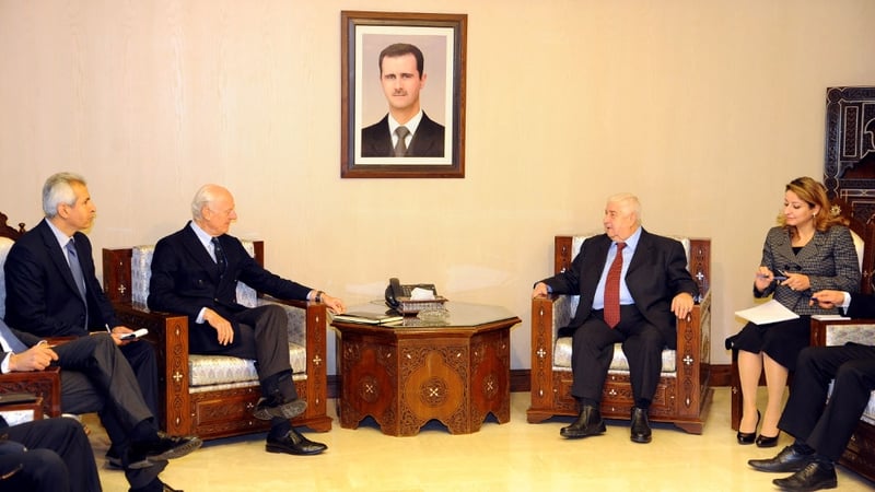 The Syrian government told UN envoy Staff an de Mistura it was ready to participate but wants to know who would take part from the opposition