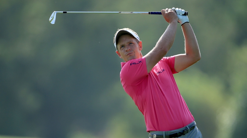 Luke Donald in action at the 2015 World Tour Championship in Dubai