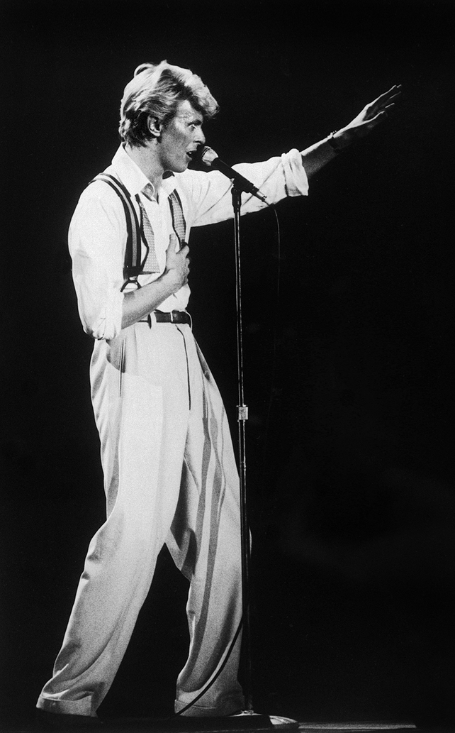 Lost in song on stage in Brussels, 1983