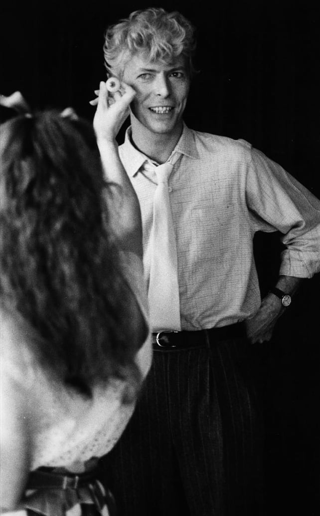 No mean feat: Bowie has his different coloured eyes matched up at Madame Tussaud's in London, September, 1983