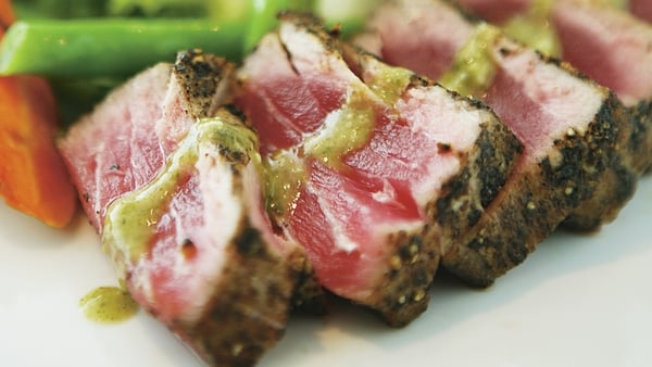 Seared tuna with broccoli & avocado salad: Today