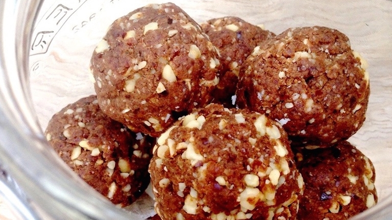 Indy Power's chocolate hazelnut protein balls