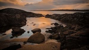 Sunset today at Coral Beach, Carraroe, Co Galway (Pic: Trevor Dubber)