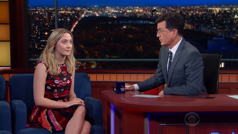 Saoirse Ronan on The Late Show with Stephen Colbert