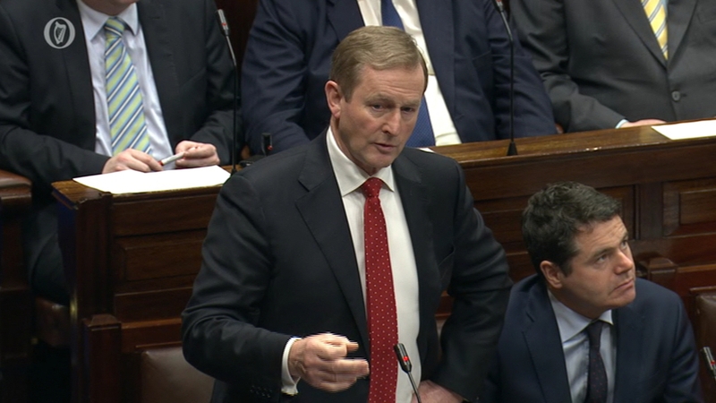 Enda Kenny said the Dáil will sit for three days next week