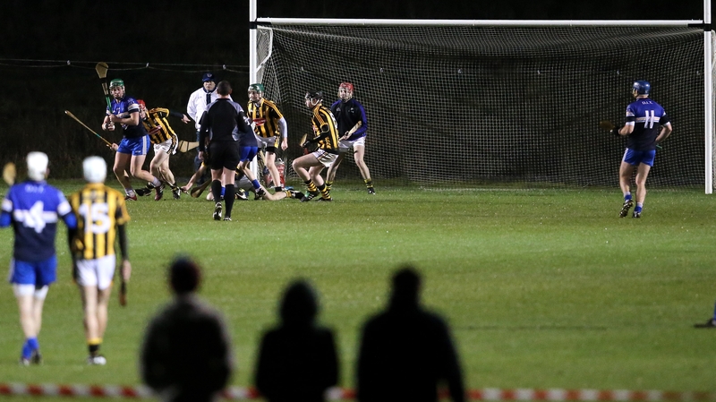 Conor McDonald has a strike at goal