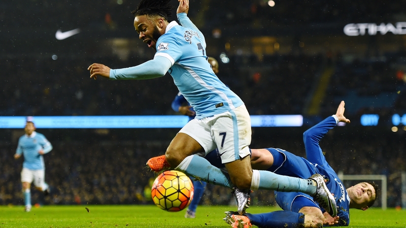 Raheem Sterling was denied a last-gasp penalty